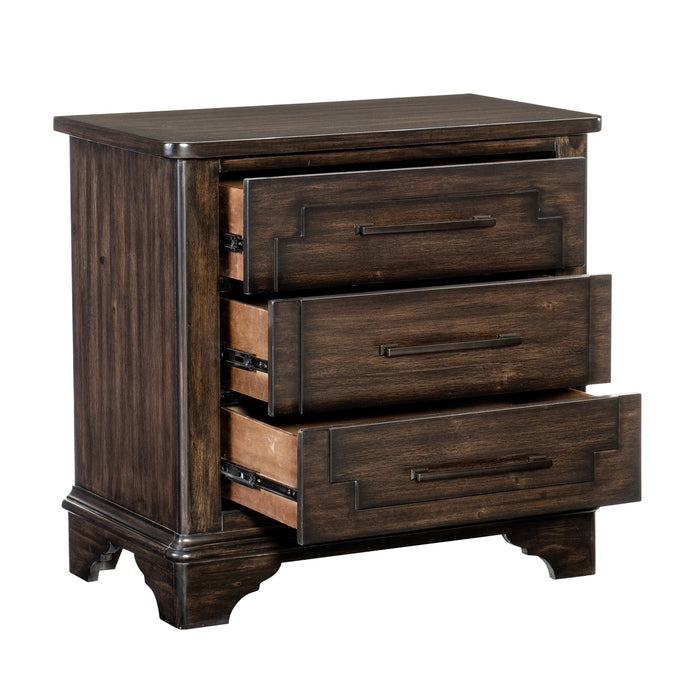 Boone Rustic Brown Nightstand