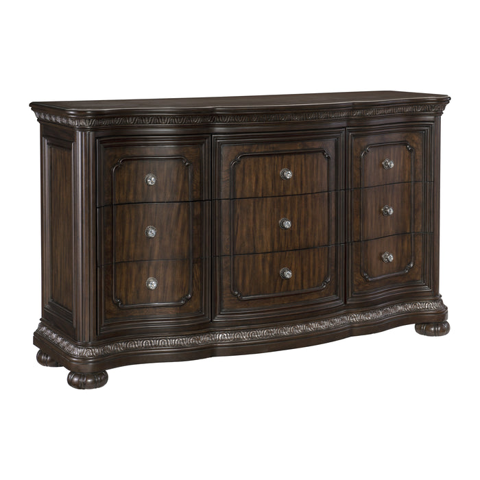 Beddington Dark Cherry Upholstered Panel Bedroom Set