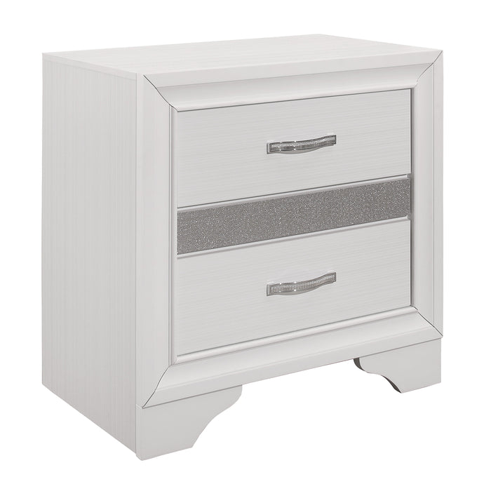 Luster White Nightstand