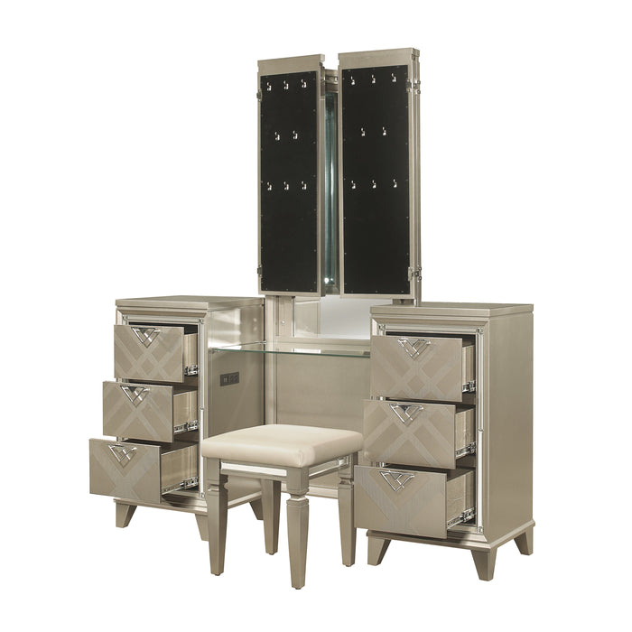 Bijou Champagne Vanity Set