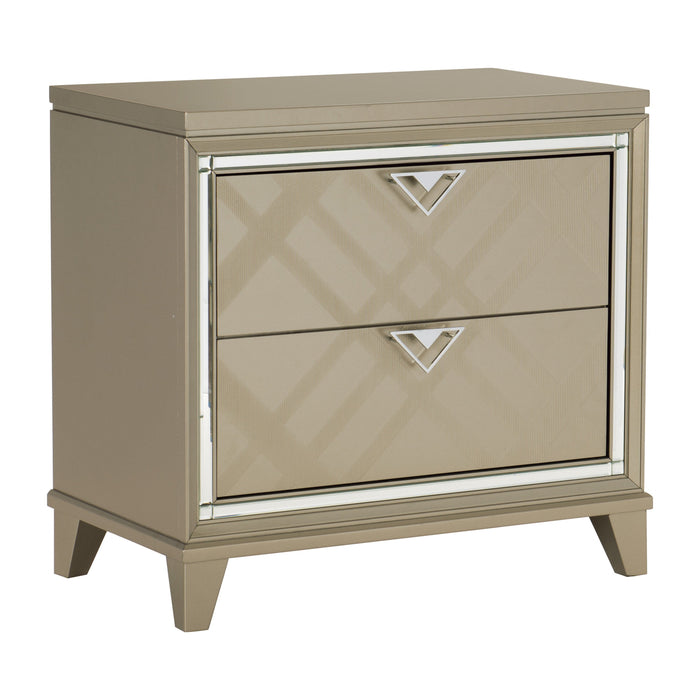 Bijou Champagne Nightstand