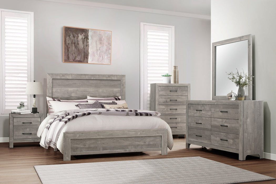 Corbin Gray King Panel Bed