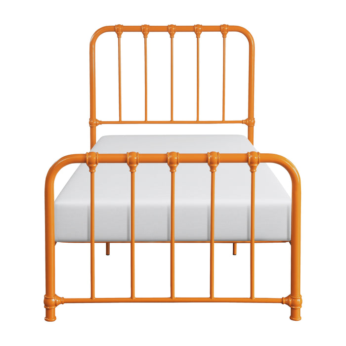 Bethany Orange Twin Metal Platform Bed