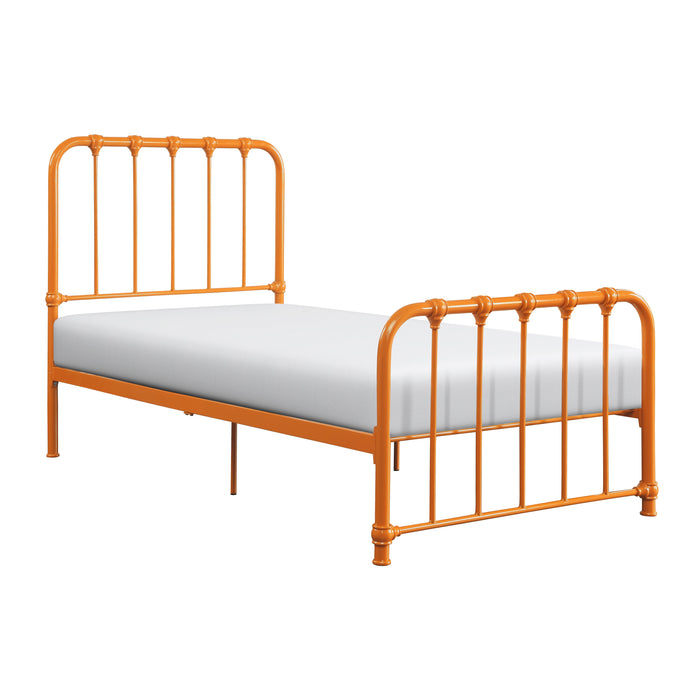 Bethany Orange Twin Metal Platform Bed