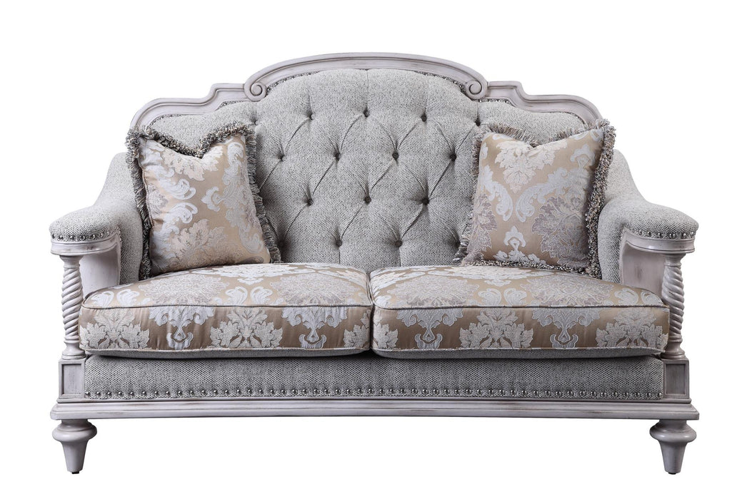 Amancio Antique White Loveseat