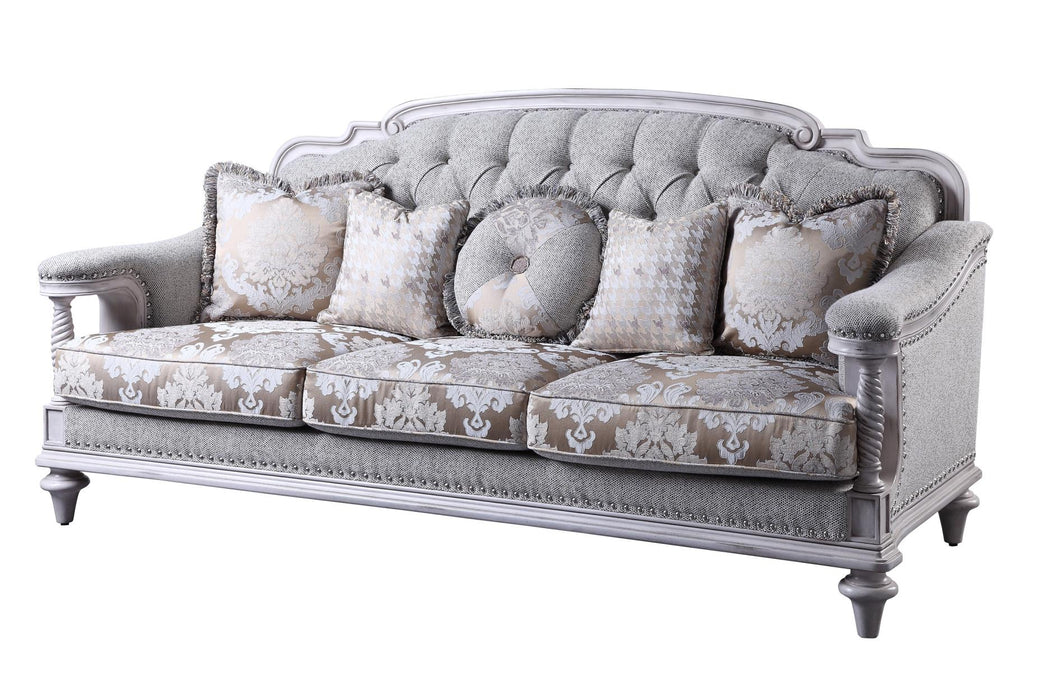 Amancio Antique White Sofa