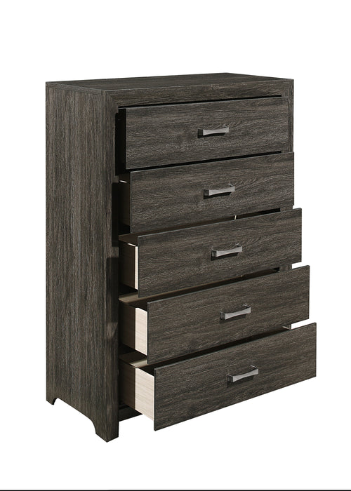 Edina Dark Gray Panel Youth Bedroom Set