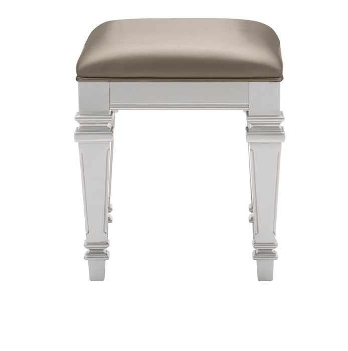 Avondale Silver Vanity Stool