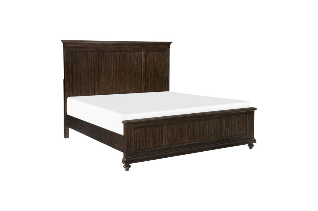 Cardano Driftwood Charcoal King Panel Bed