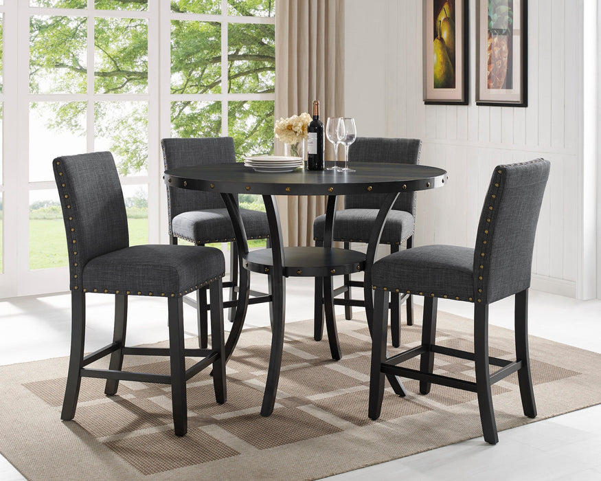 Wallace Dark Gray Counter Height Chair, Set of 2