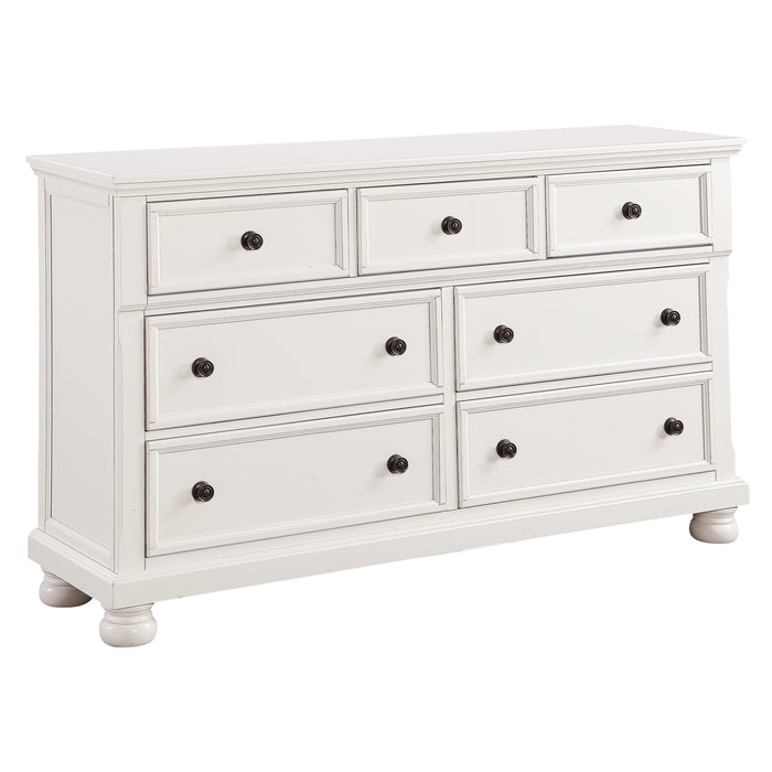 Laurelin White Sleigh Storage Platform Bedroom Set