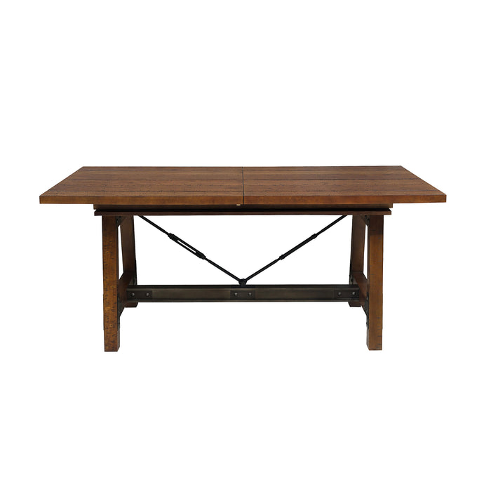 Holverson Rustic Brown Extendable Dining Table