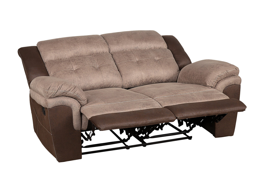 Chai Brown Microfiber Reclining Living Room Set