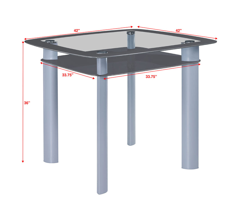 Echo Gray Glass-Top Counter Height Table