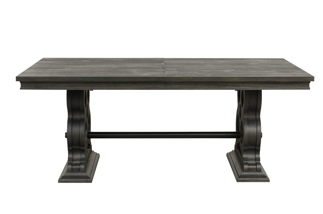 Arasina Dark Pewter Extendable Dining Table