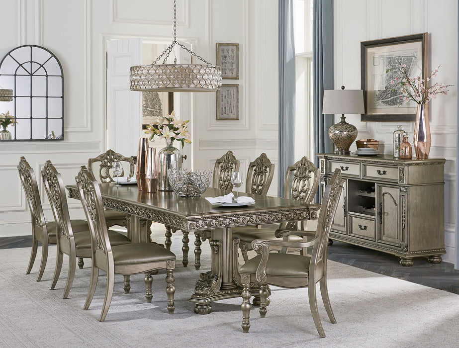 Catalonia Platinum Gold Extendable Dining Set