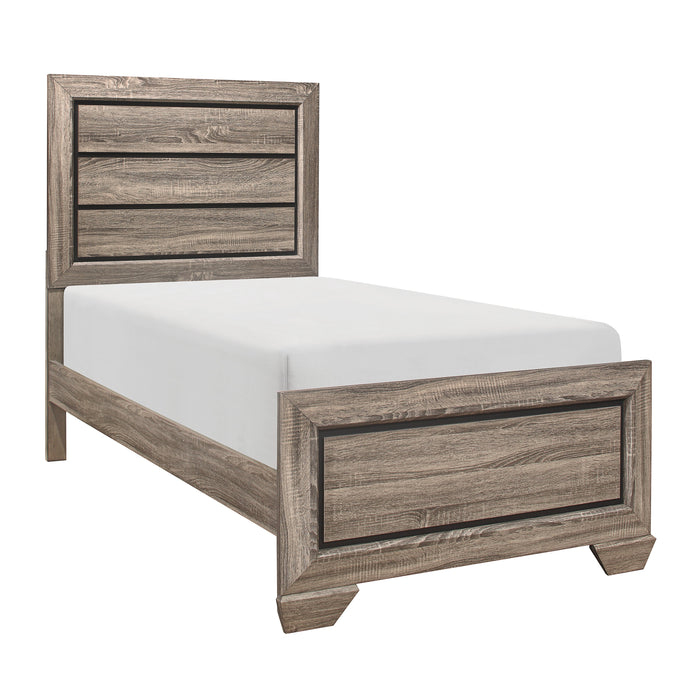 Beechnut Light Elm Twin Panel Bed