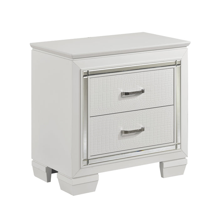 Allura White Nightstand