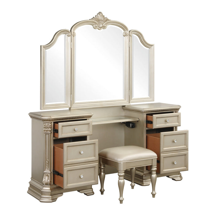 Antoinetta Champagne Vanity Set