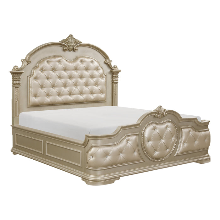 Antoinetta Champagne Queen Panel Bed