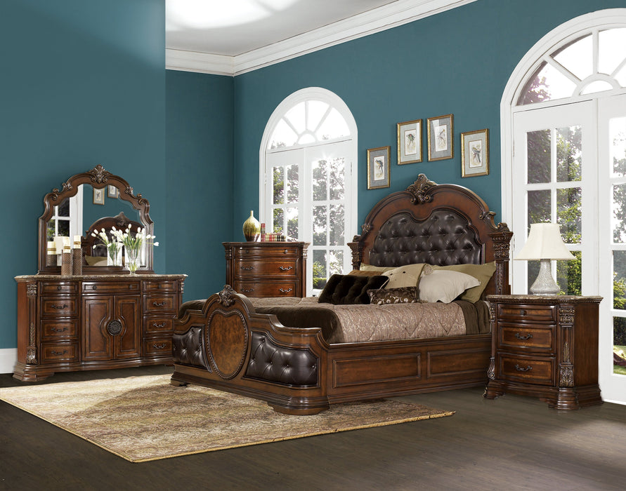 Antoinetta Cherry King Panel Bed