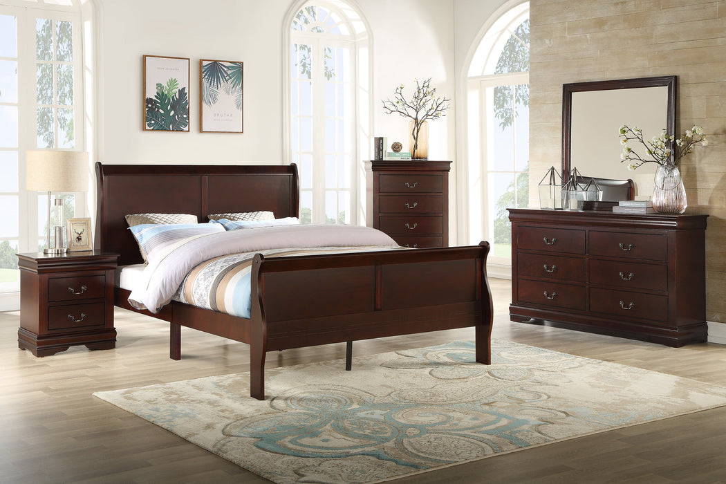 Louis Philip Cherry Twin Sleigh Bed