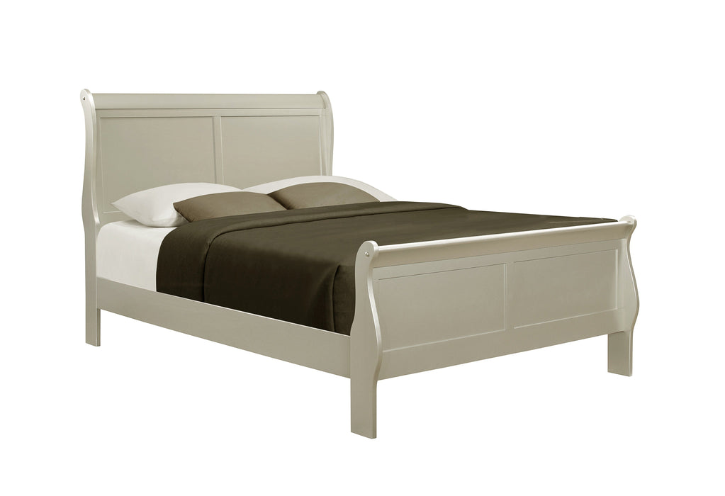 Louis Philip Champagne Full Sleigh Bed