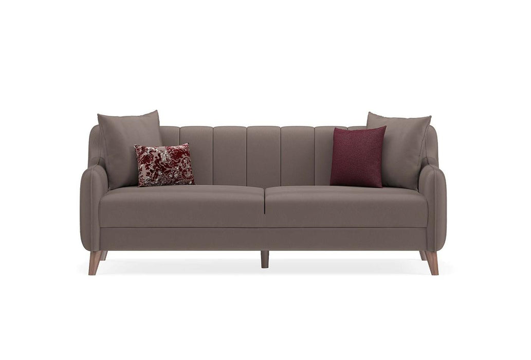 Dusty Rose Velvet Fabia 3-Seater Sofa Bed with Storage