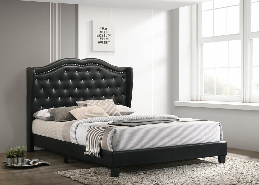 Paradise Grey Queen Platform Bed