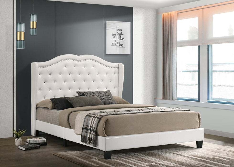 Paradise White King Platform Bed