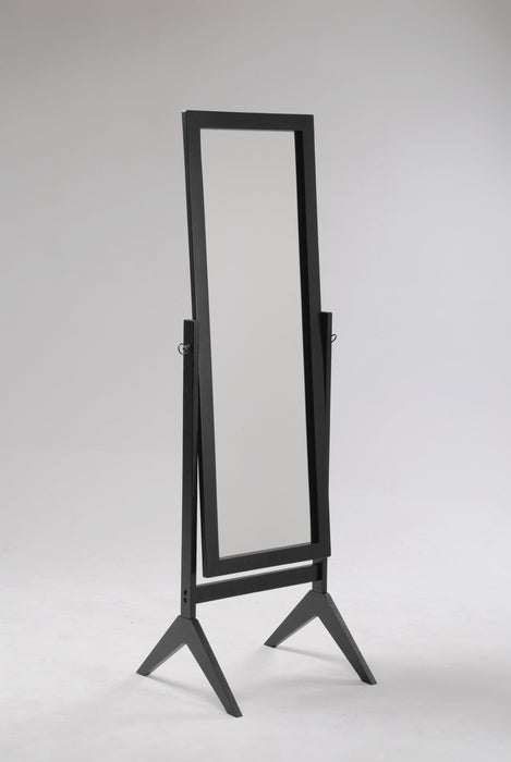 Cheval Rectangular Black Tall Bedroom Mirror