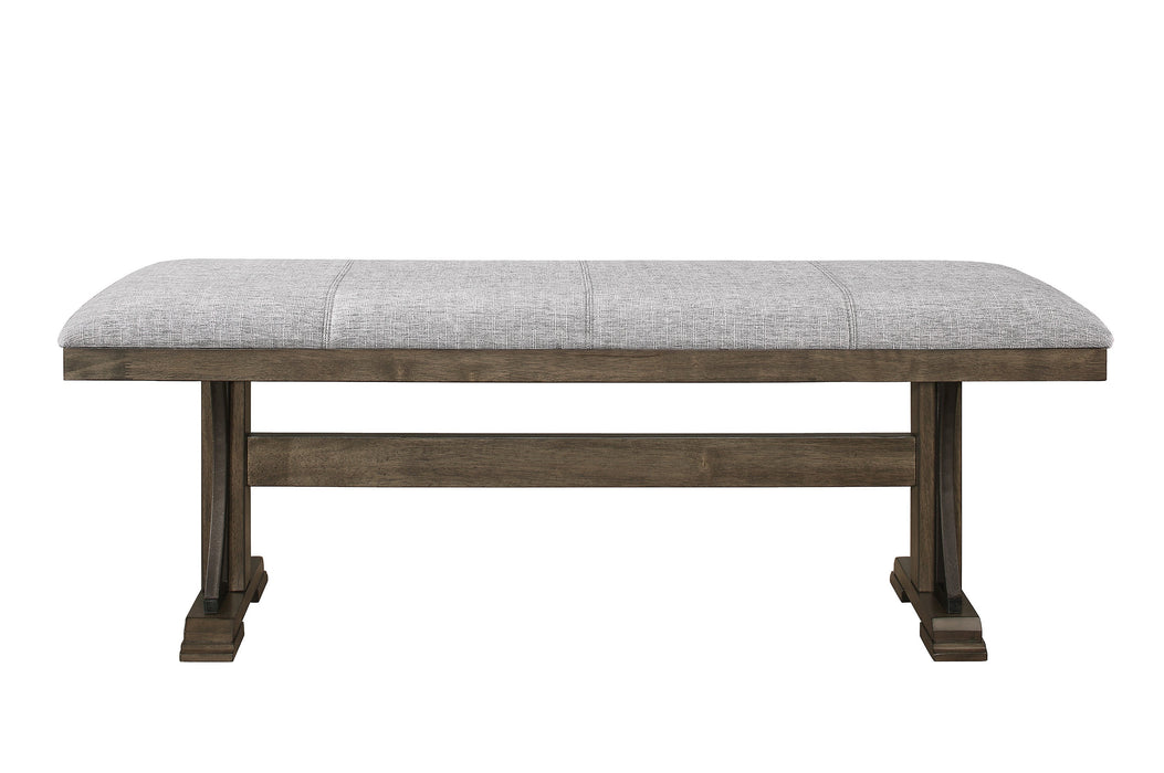 Quincy Grayish Brown Bench