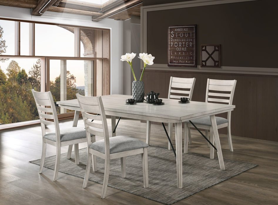 White Sands Chalk White Dining Table