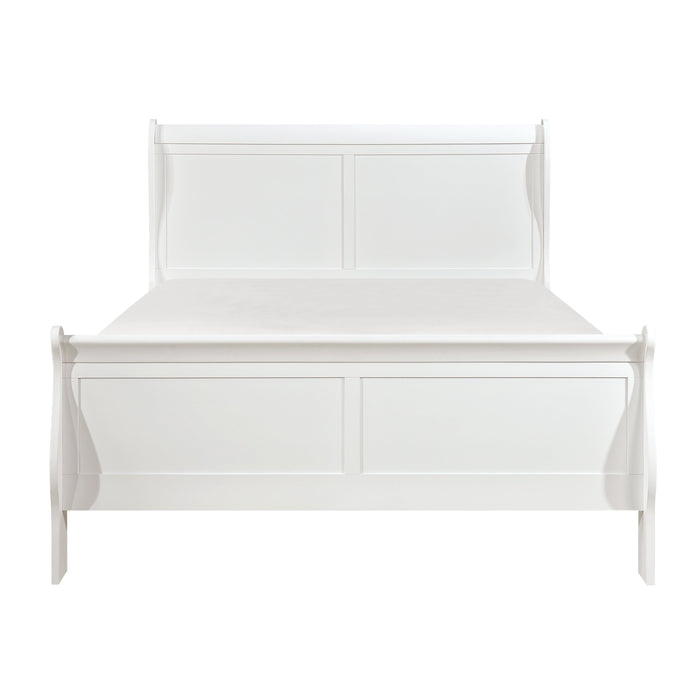 Mayville White Queen Sleigh Bed