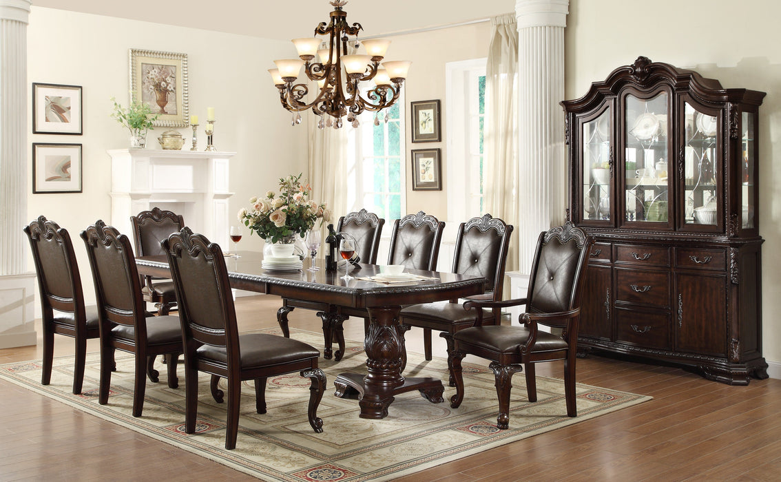 Kiera Brown Formal Extendable Dining Table