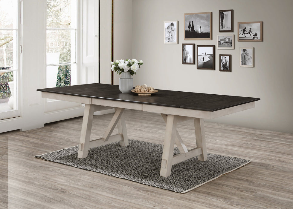 Maribelle Chalk/Gray Extendable Dining Set