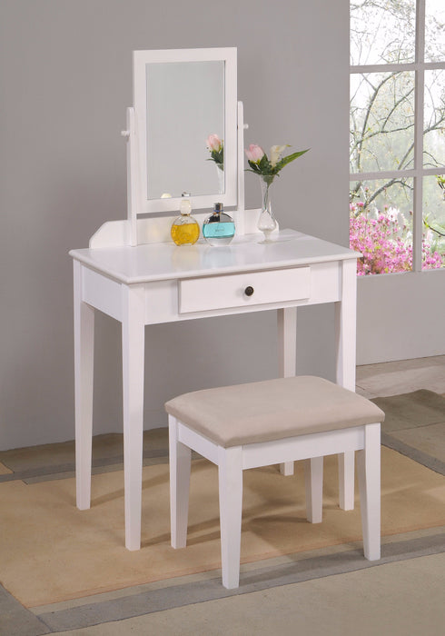 Iris White Vanity Set