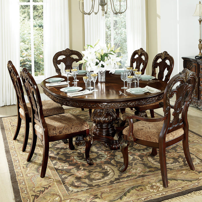 Deryn Park Cherry Extendable Round/Oval Dining Table