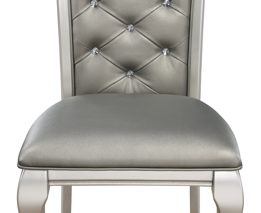 Caldwell Silver Champagne Dining Chair, Set of 2
