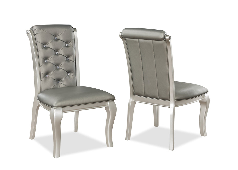 Caldwell Silver Champagne Dining Chair, Set of 2
