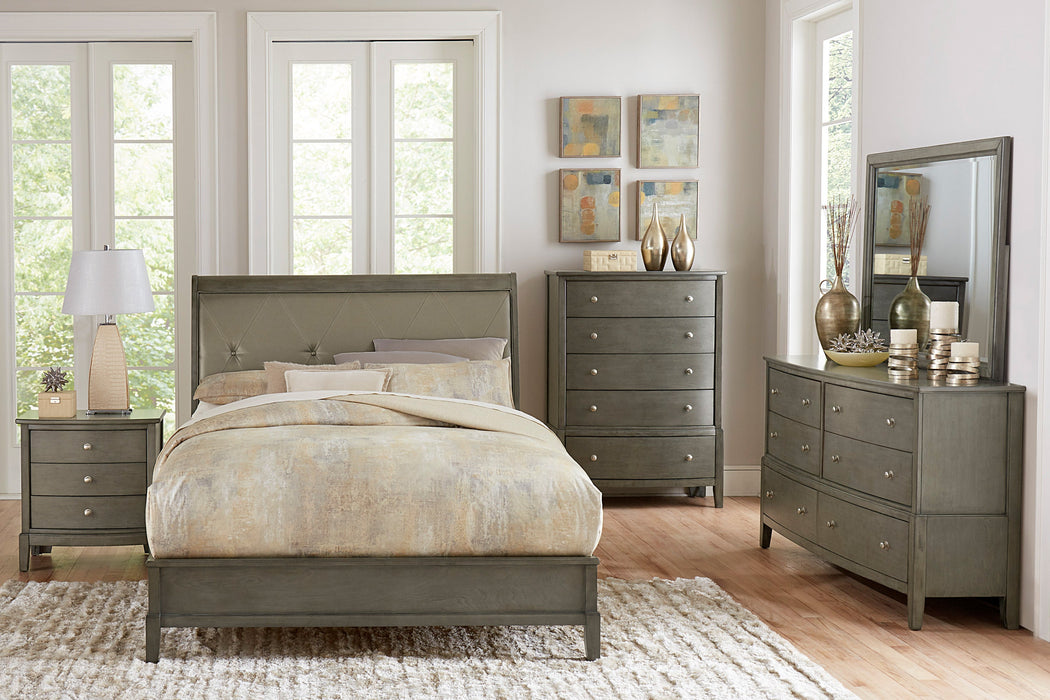 Cotterill Gray King Upholstered Panel Bed