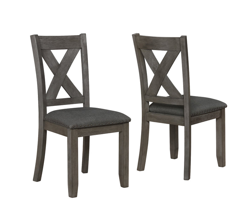 Favella Dark Gray Side Chair, Set of 2