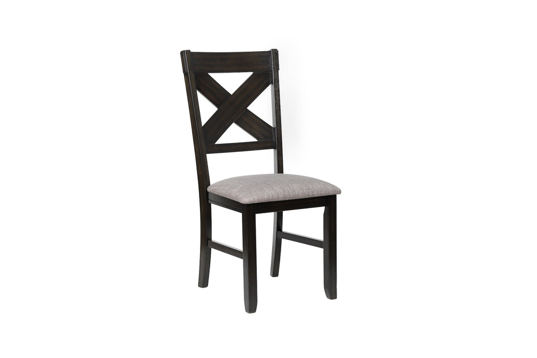 Havana Espresso/Gray Side Chair, Set of 2