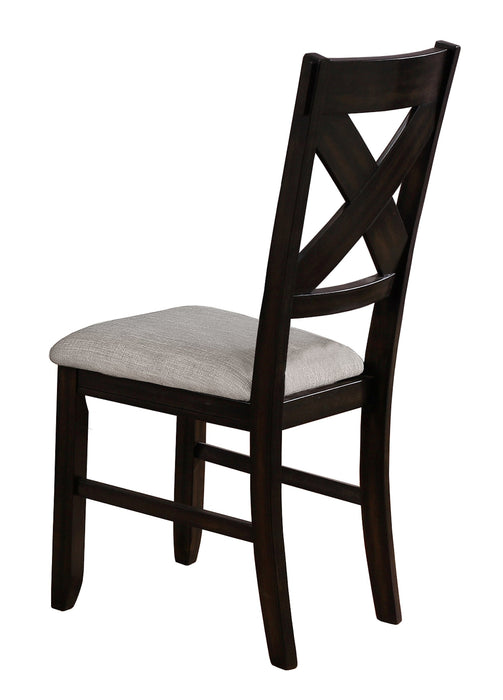 Havana Espresso/Gray Side Chair, Set of 2