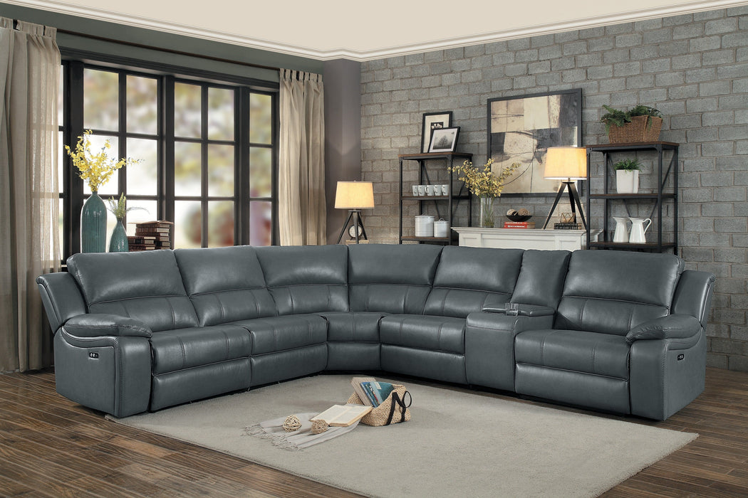 Falun Gray Power Reclining Sectional