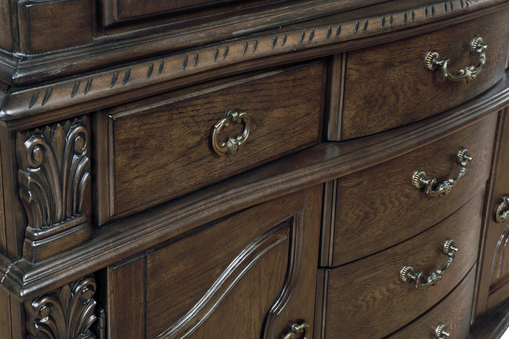 Neo Renaissance Dark Oak China Cabinet