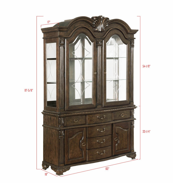 Neo Renaissance Dark Oak China Cabinet