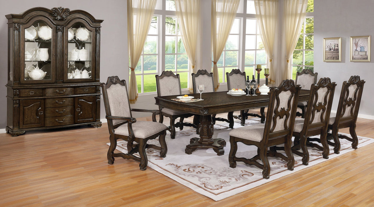 Neo Renaissance Dark Oak Formal Extendable Dining Set