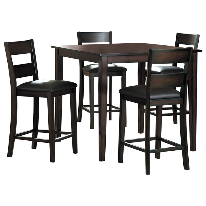 Griffin Espresso 5-Piece Counter Height Set