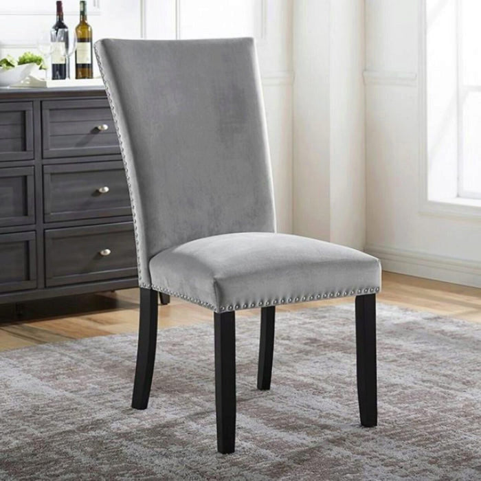 D563C Transitional Gray Solid Wood Dining Chair